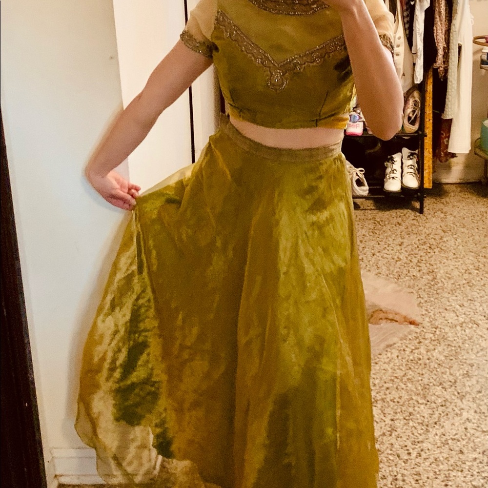 Boho traditional two piece dress